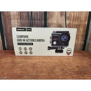 Campark ACT74 UHD 4K Action Camera Waterproof WiFi External Mic Remote Bundle